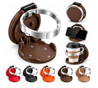Foldable Car Cup Holder, Universal Clip On Cup Holder with Hook, Space Saving Drink & Bag Organizer for Vehicles, Collapsible Car Cup Holders for Truck SUV (C)