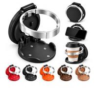 Foldable Car Cup Holder, Universal Clip On Cup Holder with Hook, Space Saving Drink & Bag Organizer for Vehicles, Collapsible Car Cup Holders for Truck SUV (B)