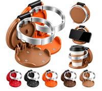 Foldable Car Cup Holder, Universal Clip On Cup Holder with Hook, Space Saving Drink & Bag Organizer for Vehicles, Collapsible Car Cup Holders for Truck SUV (D+E)