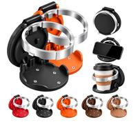 Foldable Car Cup Holder, Universal Clip On Cup Holder with Hook, Space Saving Drink & Bag Organizer for Vehicles, Collapsible Car Cup Holders for Truck SUV (B+D)