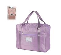 Foldable Carry On Bag, Large Capacity Luggage Bag Travelling With Trolley Sleeve, Airlines Underseat Cabin, for Gym Beach Overnight Flight Weekend (Purple,53 * 38 * 19CM)