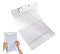 Foldable Clipboard, Portable Document Folder, Metal Clip Holder | Foldable Clipboard, Portable Document Folder with Pen Holder, Secure Elastic Closure, Firm Writing , Flat Stacking
