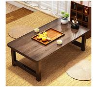 Foldable Coffee Table, Japanese Meditation Tea Table, Vintage Low Table, Laptop Tatami Table, Portable Low Picnic Table (Color : Brown, Size : 100x40x35cm)