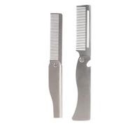 Foldable Comb, in acciaio inox per capelli crescenti Comb, Pocket-Sized Styling Shaping Tool, Sturdy Travel Hairbrush, portatile Combs per gli uomini 16,7 x 2 x 0,5 cm