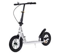 Foldable Commuter Kick Scooter Per Adults Teens w/ 12" Large Air Rubber Tires