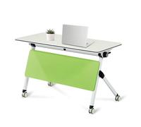 Foldable Conference Room Tables, Flip Top Mobile Training Table, Modern Conference Desk with Silent Wheels Waterproof Desktop, Large Meeting Desk, Suitable for Office,classr, 140cm