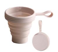 Foldable Cup, Silicone Cup, Camping Folding Cup, Collapsiblle Cup, Silicone Travel Mug, Space-saving Design Leak-proof Sealing Lid for Picnic, Camping, Outdoor Hiking Travel
