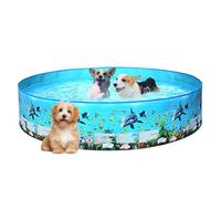 Foldable Dog Kiddie Pool - Portable Hard Doggie Swimming Pool, Anti-Slip Pets Bathtub Suitable for Kids Indoor Outdoor Backyard Use, for Puppy Medium Large Dogs Cats