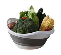 Foldable Drain Basket - Small Pasta Colander | Two-in- Kitchen Vegetable Rack For Storage And Washing | Space Saving - For Fruits Vegetables - Convenient Rinse Drain Store - Sink Access
