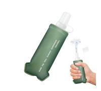 Foldable Drink Bottle, Soft Water Pouch Running, Easy Carry with Leakproof Seal, Portable Hydration Bottles for Travel, Sport Water Container with Compact Style, Hiking Bottle for Cycling Use