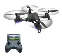Foldable Drone with Camera for Adults Beginners RC Quadcopter with One-Key take-Off and Landing Headless Mode (Black 5 BATTERIES)