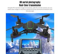 Foldable Drone with Camera for Adults Beginners RC Quadcopter with One-Key take-Off and Landing Headless Mode (Black 2 BATTERIES)