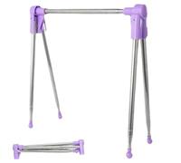 Foldable Drying Rack, Telescopic Clothes Hanger, Stainless Steel Garment Stand, Space Saving Portable Design Foldable Clothes Drying Rack for Balcony Travel Camping Bathroom Bedroom Patio Backyard Use