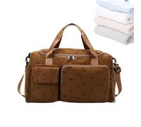 Foldable Duffle Bag, Large Capacity Duffel Pack, Waterproof Design, PU Poliestere Material, Perfect for Camping, Beach, Swim Pool, Sport, and Gym, Black, White, Pink, marrone, Se référer au