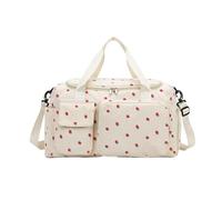 Foldable Duffle Bag, Large Capacity Duffel Pack, Waterproof Design, PU Polyester Material, Perfect for Camping, Beach, Swim Pool, Sports, and Gym, Black, White, Pink
