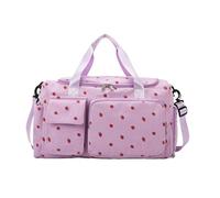 Foldable Duffle Bag, Large Capacity Duffel Pack, Waterproof Design, PU Polyester Material, Perfect for Camping, Beach, Swim Pool, Sports, and Gym, Black, White, Pink