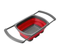 Foldable Food Strainer, Kitchen Colander Strainer, Sink Colander Strainers, Folding Vegetable Draining Basket With Extendable Handles, Kitchen Colanders Drainer Basket For Apartment