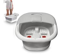 Foldable Foot Massager with Heat, Invigorating Bubble, Magnetic Therapy - Pedicure Foot Spa Bath with 4 Massage Rollers, Temperature Control, Red Light - Feet Soaking Tub for Relaxation, Stress Relief