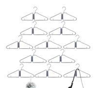 Foldable Hangers - 12 pezzi Space Saving Lightweight Travel Accessories, portatile Clothes Hanger Set with Non-Slip Garment for Hotel Cabin, Suitcase, Cruise Wardrobe Packing & Dorm, 12-Pack