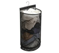 Foldable Hanging Laundry Hamper - Mesh Breathable Quick Dry Basket | Space Saving Semi-Circular Storage Bag, Portable Laundry Organizer For Dorm, Rv, Bathroom - 68.6×35.6×22.9cm Polyester