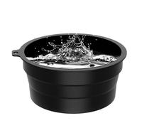 Foldable Ice Bath Bowl, Silicone Facial Washbasin, Compact Plunge Basin, Skin Firming Tool, Reusable Cooling Soak, Ideal for Women, Men, Girls, Mother, At-Home Spa Service