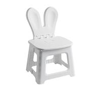 Foldable Kids Step Stool - Bunny Dinosaur Chair | Compact Furniture with Backrest, Safe Non-Slip Seat for Shower, Shoe Changing, Indoor Outdoor Activities, Lightweight Portable Step, Bedroom