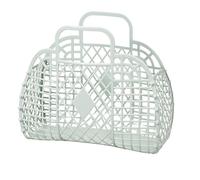 Foldable Laundry Basket | Hollowed Out Design Helps Avoid Dampness & Unpleasantness | Ventilated Plastic Storage Basket for Clothes/Toys/Home Organization | Lightweight & Space