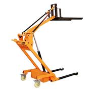 Foldable Material Handling Truck, Fully Electric Stacker, Portable Telescopic Arm Forklift, 1100-1154 lbs Lifting Capacity, Ideal for Factory Workshops & Supermarkets(Fork Type,1100LB)
