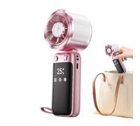 Foldable Mister Fan, Rechargeable Cooling Device, 2 Mode Portable Air Fan, Water Spray Cooling Gadget Handheld Summer Travel for Office Camping Road Trip Outdoor Indoor Use Men Women Youth Adults