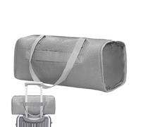Foldable Nap Mat, Travel Sleeping Mats, Portable Foldable Pad with 20 X 45 Inches, Carry on Duffel for Weekend, Trips, Gym, Camping, Car, Airplane, Boys, Girls, Train, Blue Gray Blue