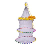 Foldable Portable Fishing Gear Creel with Breathable Mesh Wading Fishing Basket Telescopic Fishing Basket Bag