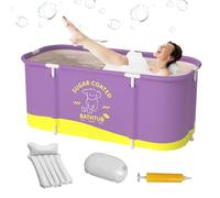 Foldable Portable Soaking Bathtub, Spa Tub for Hot or Ice Bath, Family Bathing Tub for Shower Stall, Bathroom, Apartment, or Separate Washroom Use, 1 Set 45.3x23.6x19.7 Inches