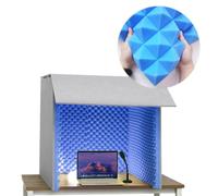 Foldable Portable Vocal Recording Booth, Spacious Desktop Soundproof Cover, Ideal Recording Environment, for Music Studio Bedroom Home, Decreasing Noise, Isolation Booth Private Space