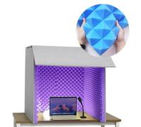 Foldable Portable Vocal Recording Booth, Spacious Desktop Soundproof Cover, Ideal Recording Environment, for Music Studio Bedroom Home, Decreasing Noise, Isolation Booth Private Space