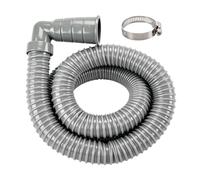 Foldable RV Drain Hose With Adjustable Adapter - 32mm To 42mm Universal Fit Sewer Hose | Cuttable Elbow & Extended PVC Drain Line For Campervans & Trailers