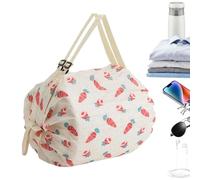 Foldable Shopping Bag, Reusable Grocery Tote, Sturdy Nylon Storage with Handles, Strong Load-Bearing Carrier for Snacks, Cake, Soda, Water, Drinks, Beer, Fruits, and Daily Needed