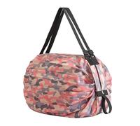 Foldable Shopping Bag, Reusable Tote Bag, 15.75x15.75inches, Large Capacity Organizer, Heavy Duty and Portable Design, Ideal for Clothes, Food, Market, Sports, Work, Daily Needs, Pink/Navy Blue/Black