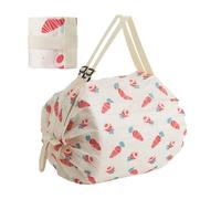 Foldable Shopping Tote Bag, Reusable Grocery Storage Bag with Handles, Strong Load-Bearing Nylon Tote, Perfect for Drinks, Snacks, Frutta, Torta, Beer Portable for Shopping, Travel, 40x40cm Multicolor