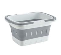 Foldable Shower Basket - Toiletries Caddies, Small Storage Box for Gym, Dorm, College, Apartment, RV, Campeggio | Foldable Design for Easy Carry & Use | Portable Bathroom Organizer with Handle