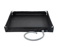 Foldable Shower Pan, Lightweight Bathing Base Floor, Temporary Portable Shower Stall Basin with Drain Hose for Kids, RV Outdoor, Indoor Use 31.5x31.5x3.94 Inch