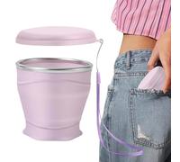 Foldable Silicone Cup 8,8oz/260ml - Food-Grade Leakproof Cold Beverage Mug Bottle | Portable Drinkware For Camping, Backpacking, Outdoors, Travel | Lightweight Drinking Cup For Women, Men, Kids, Famil