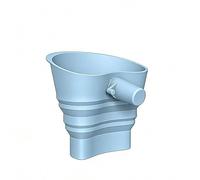 Foldable Silicone Flour Funnel Attachment, 5-Quart Stand Mixers - Leak-Proof Stand Mixer Accessory Set with Baking Brush, Scoop & Spatula for Baking, Flour & Egg Mixture Pouring(Blue)