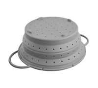 Foldable Silicone Strainer - Soft Foldable Kitchen Colander with Handles | Heat-Resistant Space-Saving Pasta Berry Draining Basket, Easy Clean Foldablle Sink Strainer for Everyday Cooking