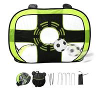 Foldable Soccer Goal - Portable Detachable Football Training Net Set With Carry Backpack Support Rods And Ground Stakes, Easy Storage Practice Target Goal For Kids School Yard Garden Outdoor Sports