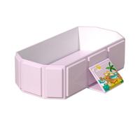Foldable Toddler Bathtub, Anti-Slip Shower Basin, Compact Design, Comfortable Bath Support, Easy Drain System for Bathroom, Daycare, Travel, Hotel Use, 29.53x17.72x9.84 inches