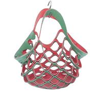 Foldable Tote Bag, 2 in 1 Reusable Grocery Carrier, Pu Leather Mesh Design, Flat Packable Lightweight Style, Ideal for Beach, Picnic, Hiking, Everyday Outdoor Commute, 16x16inches Multicolor