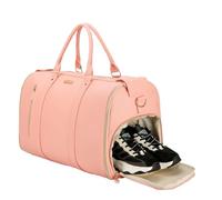 Foldable Travel Bags, Large Capacity Duffel Pack, Waterproof Travel Duffel Bag 20.98x12.99x10.98 inches for Camping, Beach, Swim Pool, Sports, Gym, Black, White, Pink