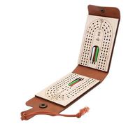 Foldable Travel Board, Tabletop Cribbage Set, 3.94x2.76x1.18 Inches, Traditional Toy, Cribbage Board for Traveling, Camping, Family Nights, Gatherings, Wooden Color