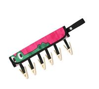 Foldable Travel Clothes Hangers, 38.6x19.2cm, 6-Clips Socks Drying Rack, Twill Fabric PP Material, Compact Clothes Hanging, Portable Laundry, Trip Gear, Vacation Essentials