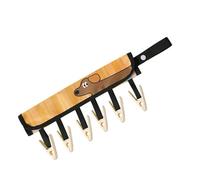 Foldable Travel Clothes Hangers, 38.6x19.2cm, 6-Clips Socks Drying Rack, Twill Fabric PP Material, Compact Clothes Hanging, Portable Laundry, Trip Gear, Vacation Essentials